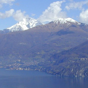 Looking north from San Martino with Monte Legnone in the distance